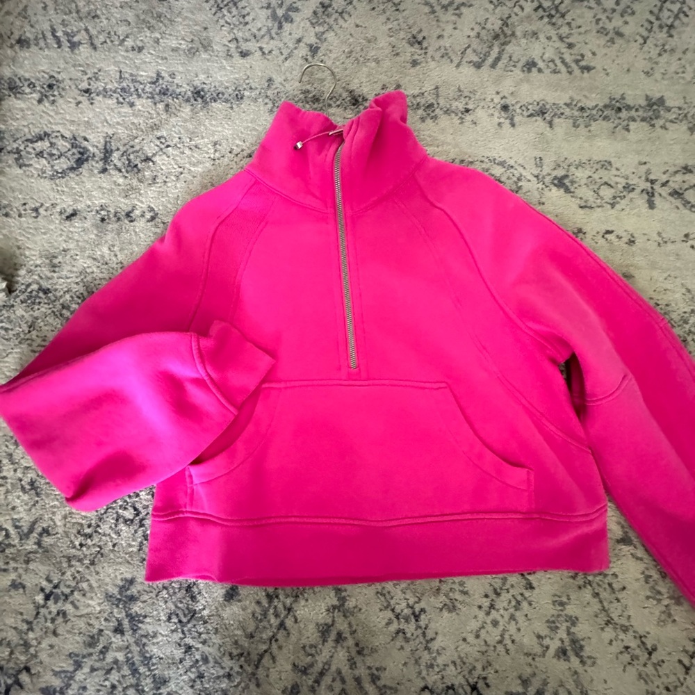 Lululemon Scuba Oversized Funnel Neck Half Zip - Sonic Pink